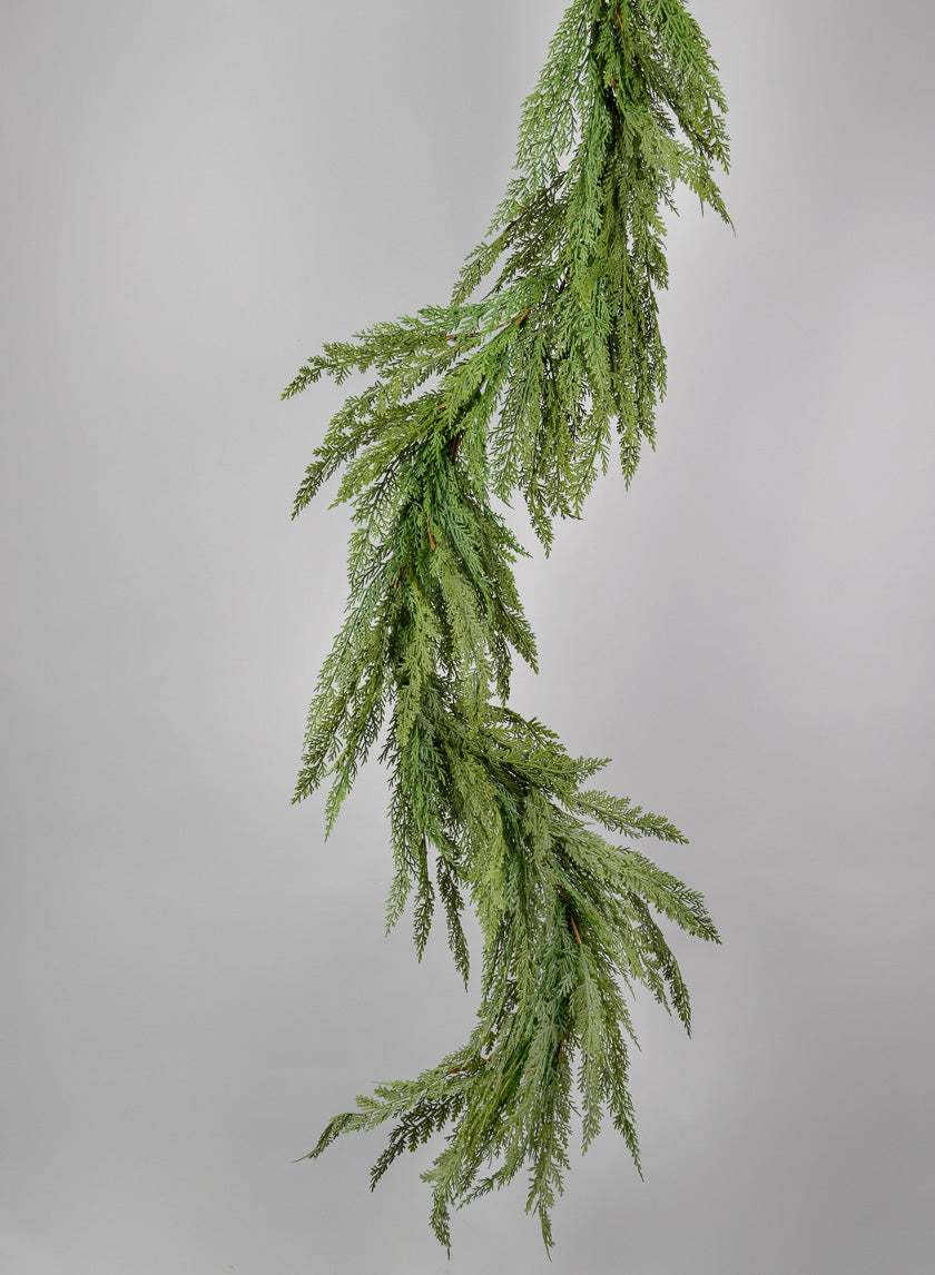 6ft Real Touch Cypress Pine Garland