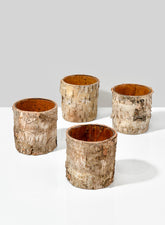 3in Birch Bark Glass Vase