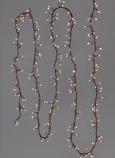 240 Warm White Fairy Lights On Brown Cord, 9 1/2 Ft Long Cord