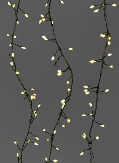 240 Warm White Fairy Lights On Green Cord, 9 1/2 Ft Long Cord