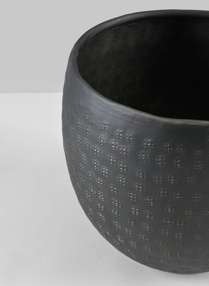 6in Anga Aluminium Ethnic Black Pot