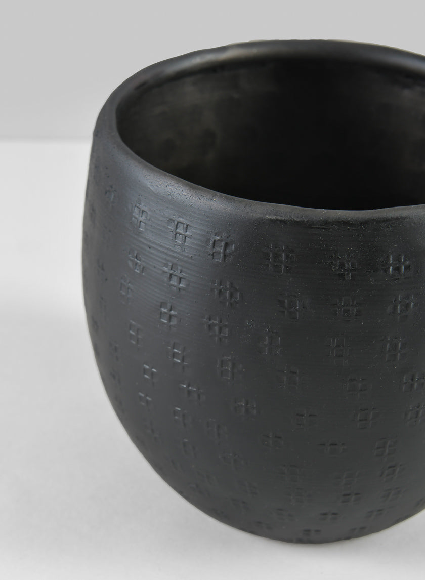 5in Anga Aluminium Ethnic Black Pot