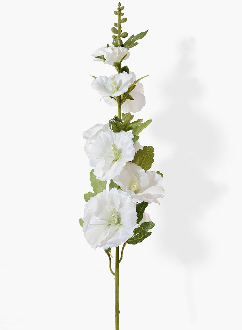 36in White Hollyhock