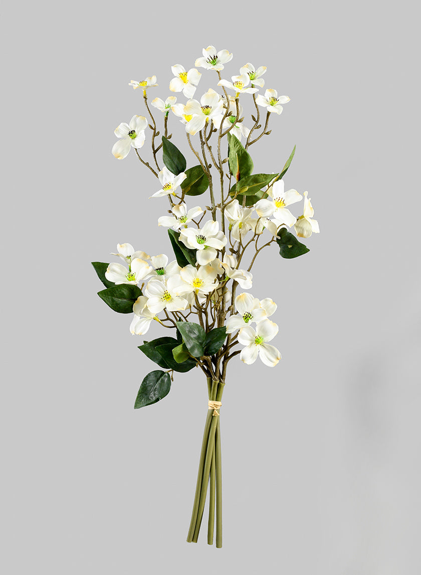 20in White Dogwood Bunch