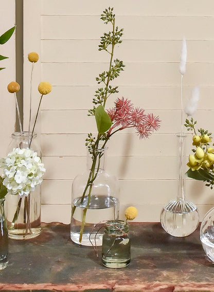 Clear Medicine Bottle Bud Vase