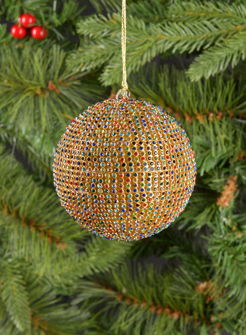 Antique Multicolor Crystal Bead Ornament