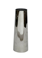 6in Le Mans Silver Faceted Vase