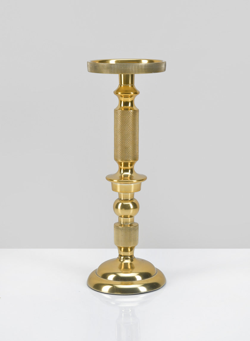 10in Zahra Gold Pillar Holder