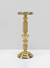 10in Zahra Gold Pillar Holder