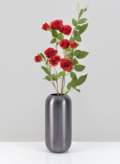 9in Oviedo Stainless Steel Platinum Bullet Vase