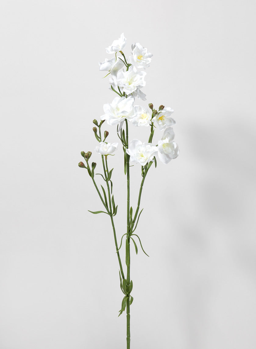 33in White Bouquet Larkspur Spray