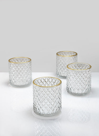 Brillant Gold Rim Votive Holder