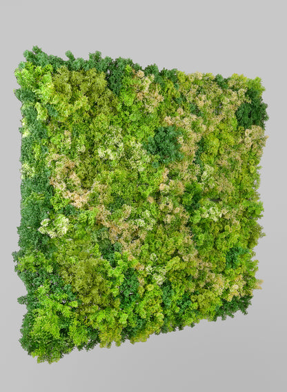 40in Long Square Tropical  Green Tone Reindeer Moss Mat (Indoor/Outdoor)