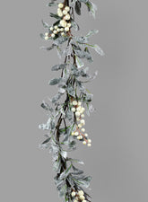 67in Mistletoe & White Berry Garland