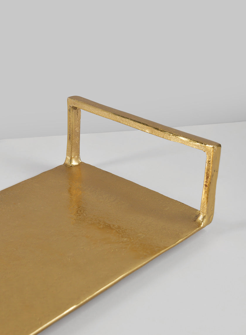 14in Long Atelier Deco Tray, Old Gold