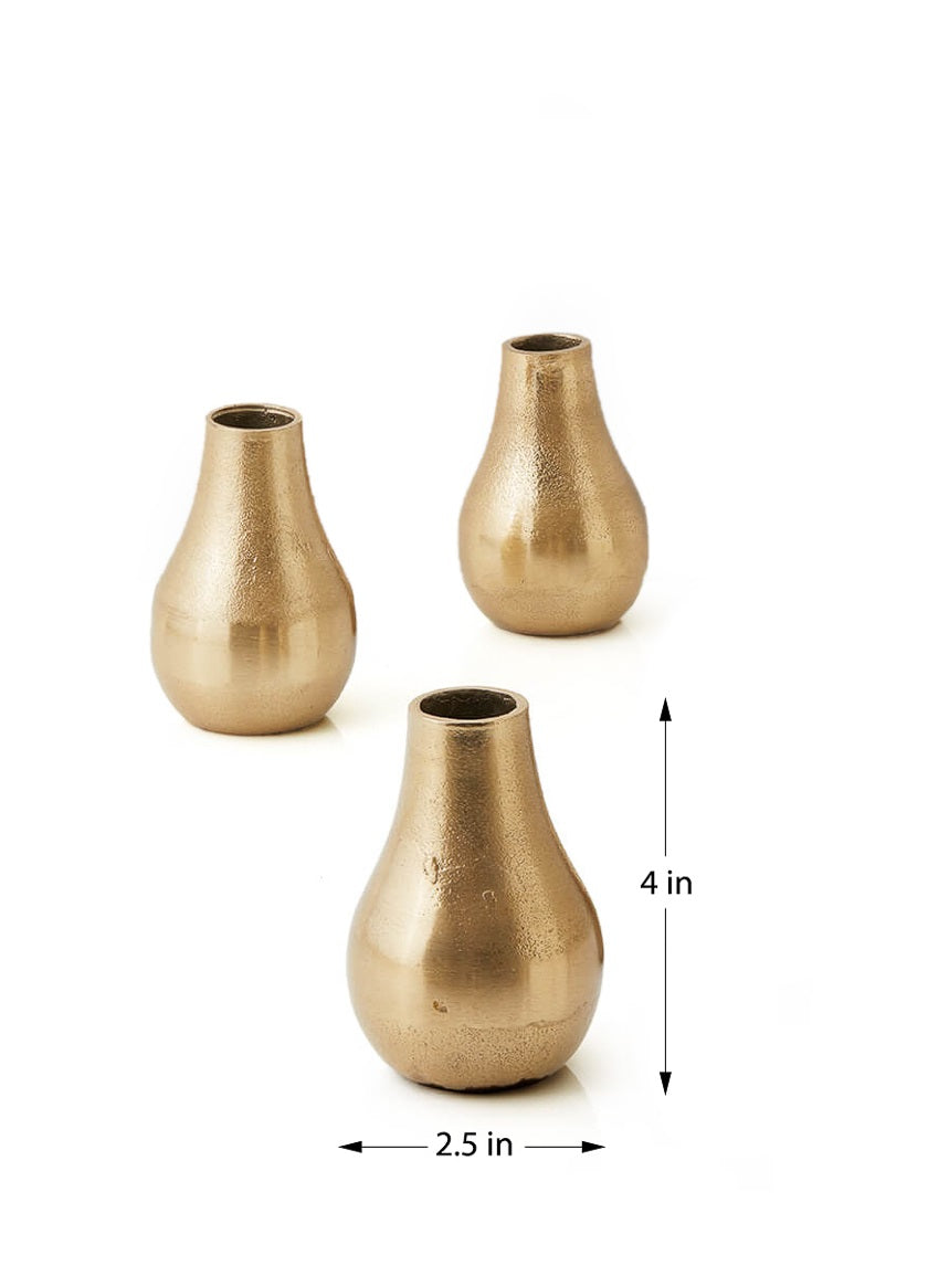 Gold Bud Vase Set