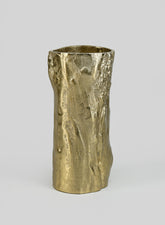 9in Boulogne Gold Birch metal Vase