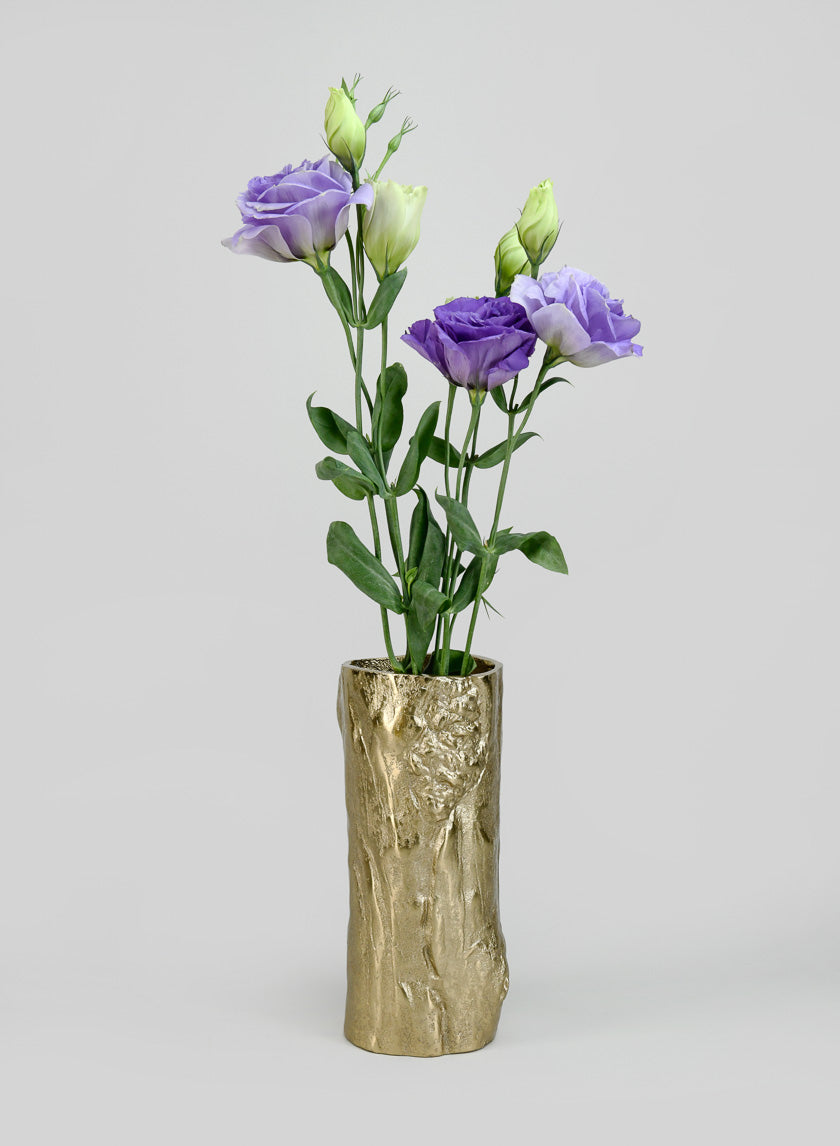 9in Boulogne Gold Birch metal Vase