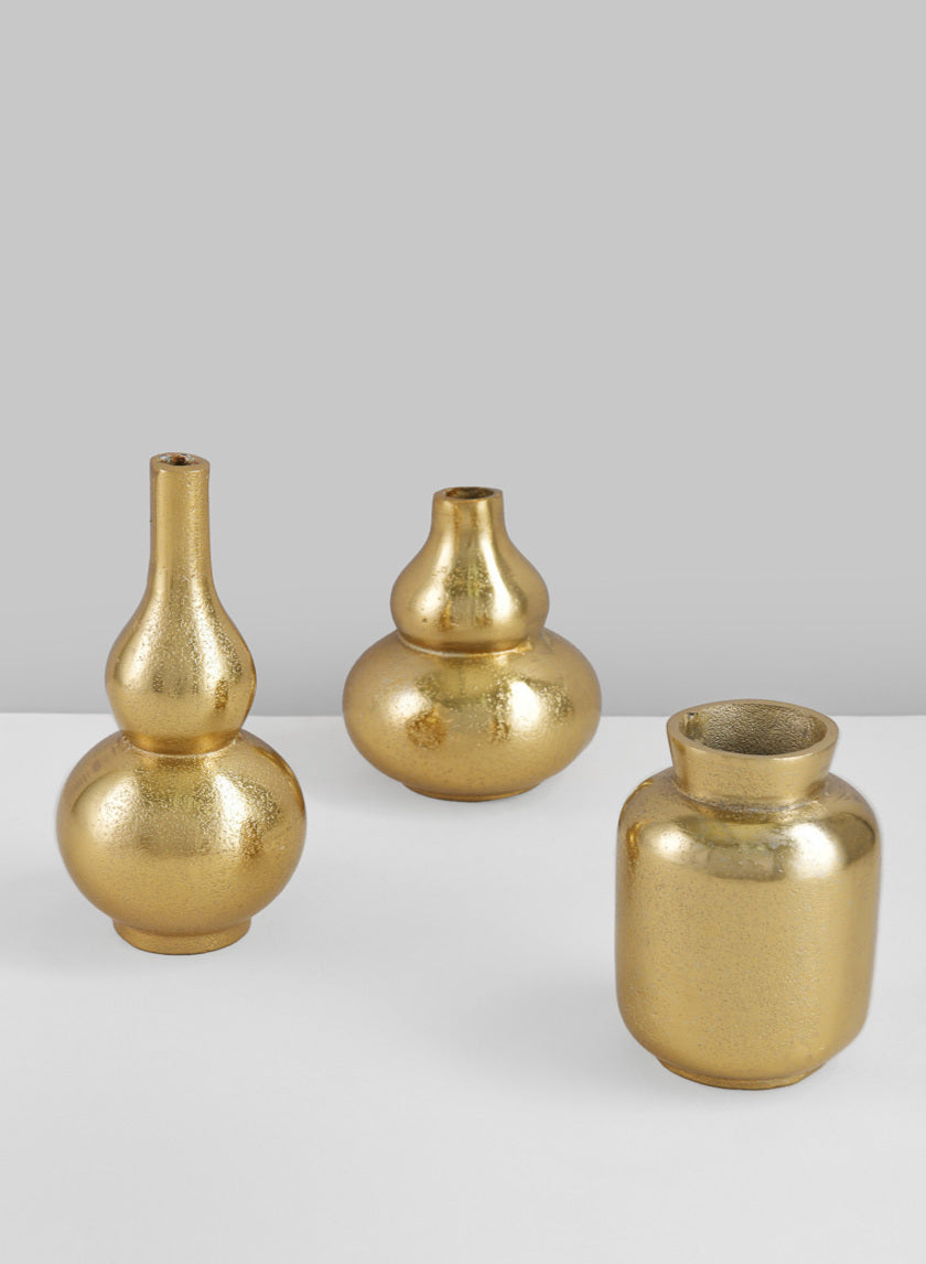 Orseil Deco Mini Vases, Old Gold