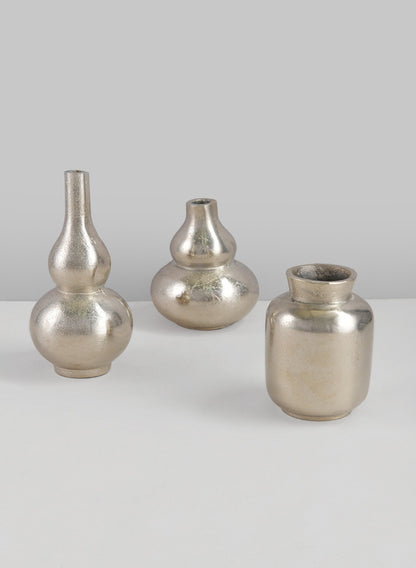 Orseil Deco Mini Vases, Old Silver