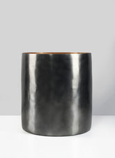 8 1/2in Nairobi Large Black Nickel Vase