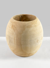 8in Jaya Teak Fishbowl Vase