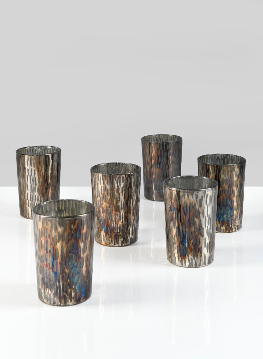 3 in Oxidized Glass Votive Holder