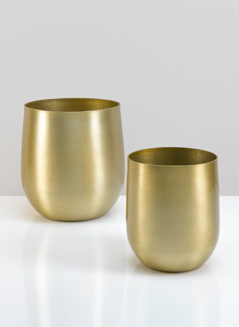 6in Ragha Brass Look Aluminium Pot