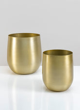 6in Ragha Brass Look Aluminium Pot