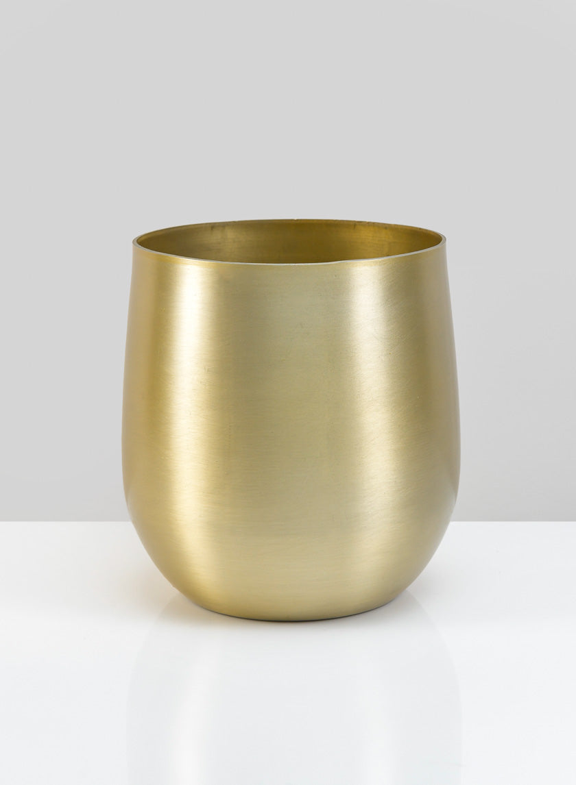 6in Ragha Brass Look Aluminium Pot