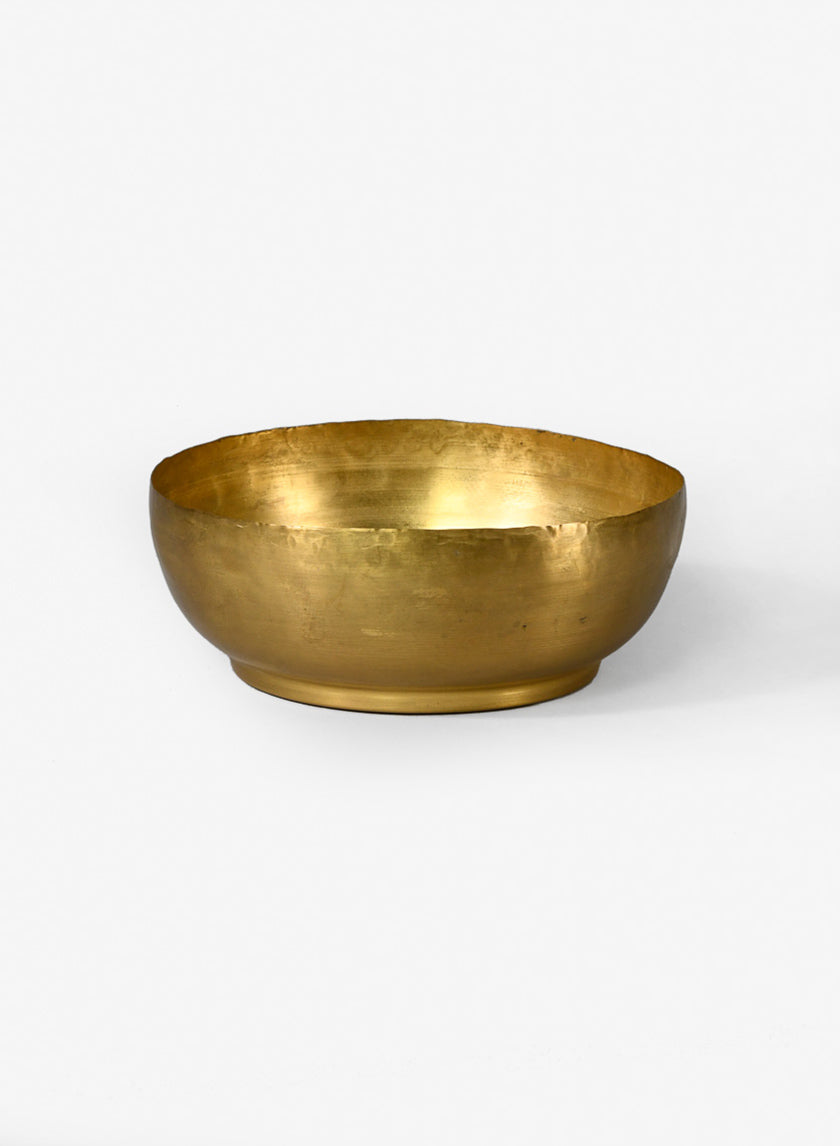 7  1/2in Antique Raw Brass Bowl