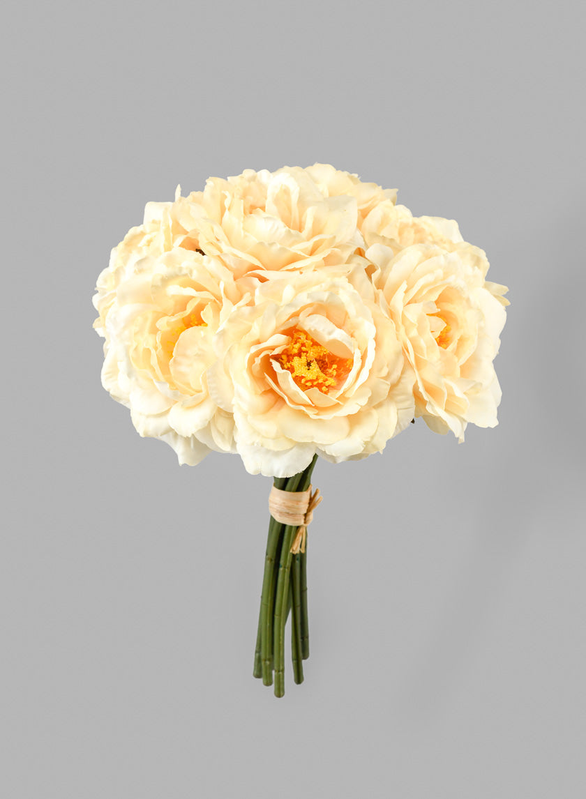 10in Pale Peach Tea Flower Bouquet