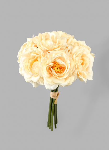 10in Pale Peach Tea Flower Bouquet