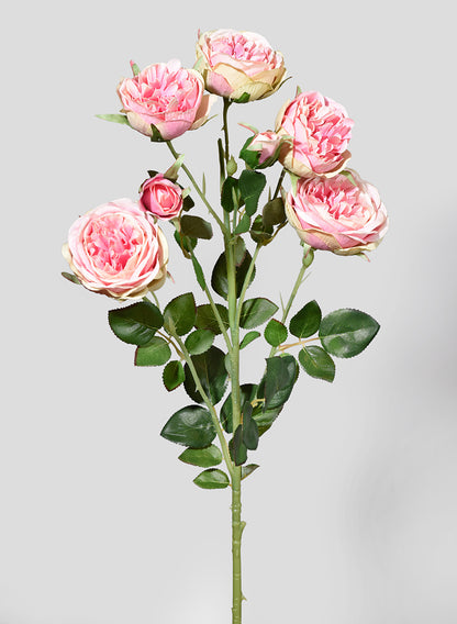 30in Blooming Pink Roses Spray