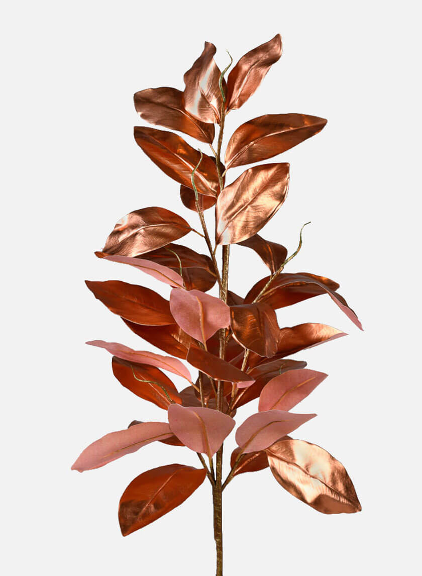 33in Rose Gold Magnolia Leaf Vine