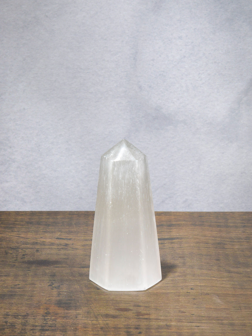 6in Moroccan Selenite Obelisk