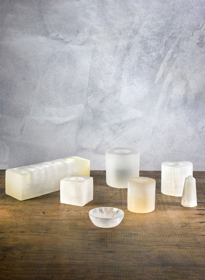 3in Selentine Cube Candle Holder