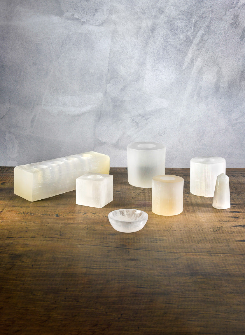 3in Selentine Cube Candle Holder