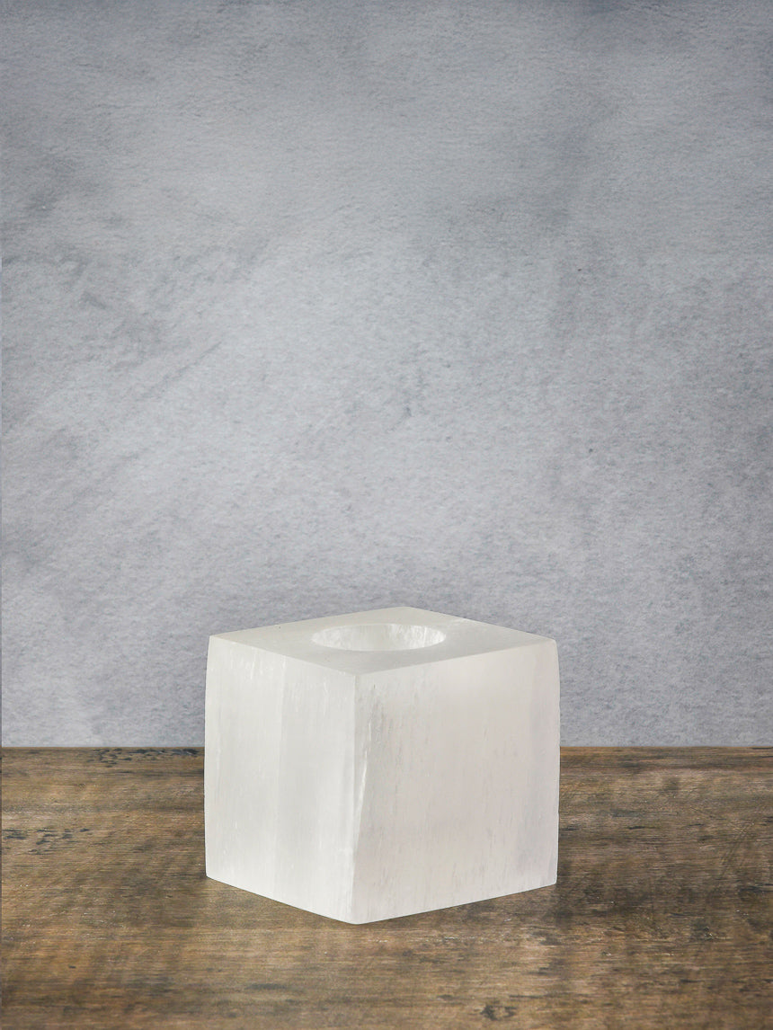 3in Selentine Cube Candle Holder