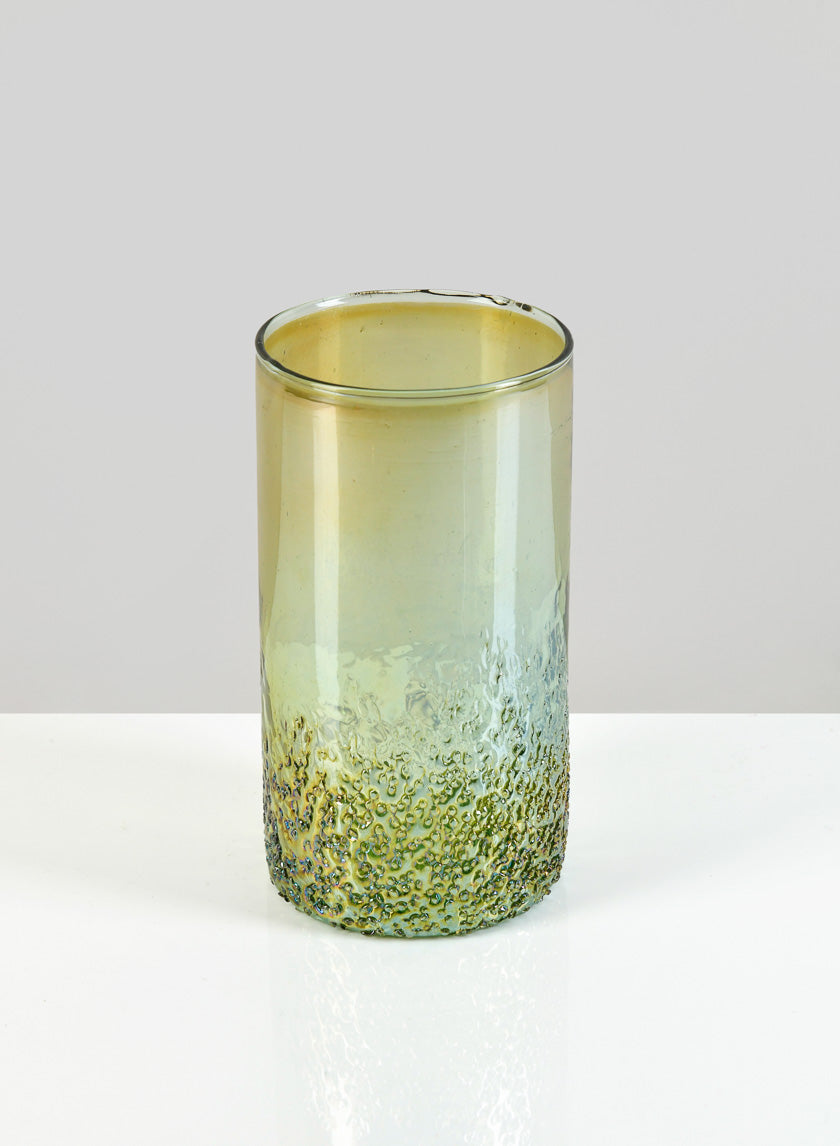 6in Strasbourg Speckled Green Luster Cylinder