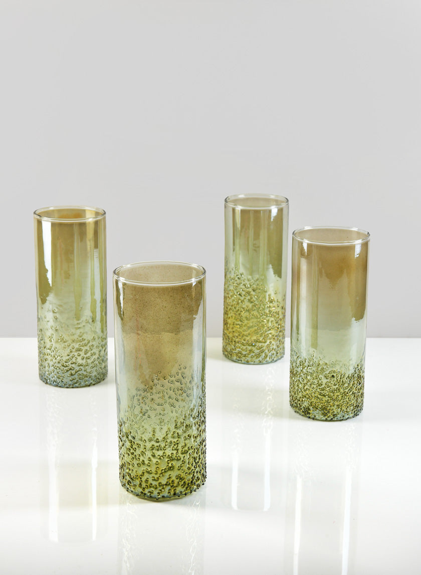 8in Strasbourg Speckled Green Luster Cylinder