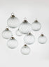 3in Clear Diamond Glass Ornament Balls