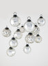 2 1/2in Silver Mercury Glass Ornaments