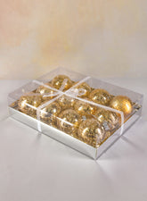 3in Gold Mercury Glass Plastic Ornament Ball