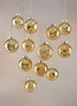 3in Gold Mercury Glass Plastic Ornament Ball