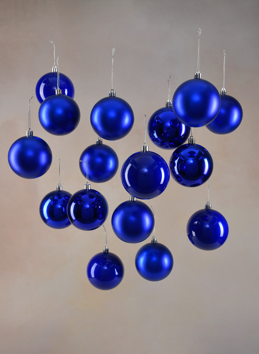 3in Pearl, Matte, Light &amp; Shiny Blue Ornament Ball