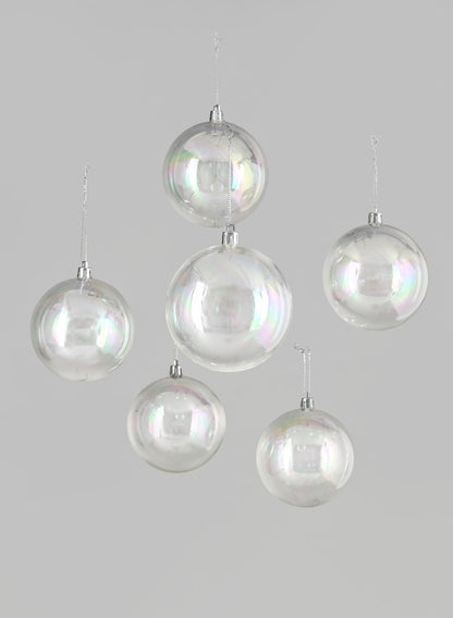 3in Clear Plastic Ornament Ball