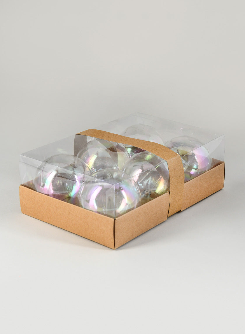 3in Clear Plastic Ornament Ball