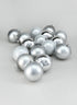 3in Pearl, Matte, Light, & Shiny Silver Ornament Ball