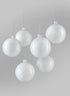 4in Shiny White Glass Ball Ornament